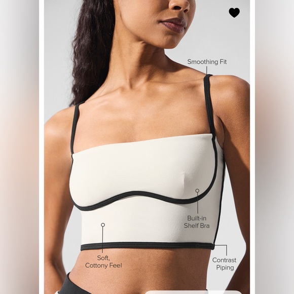 Airbrush Streamlined Bra Tank - Ivory/Black - Picture 2 of 4